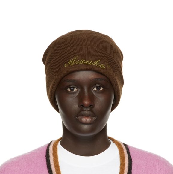 Awake NY Beanie Dark Brown - Picture 1 of 4